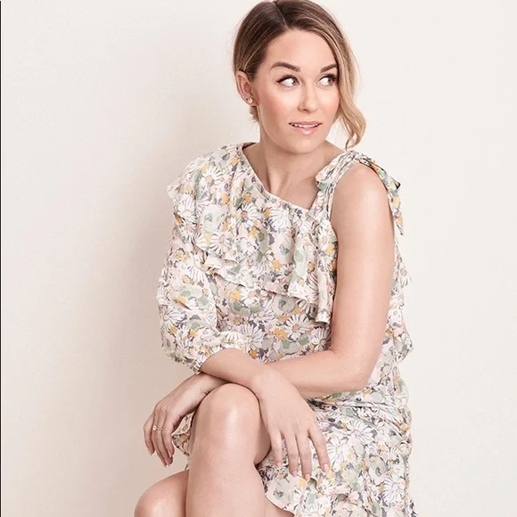 LC Lauren Conrad Daisy Floral Print Ruffle Mini Skirt Y2K Size XXL - Picture 4 of 8